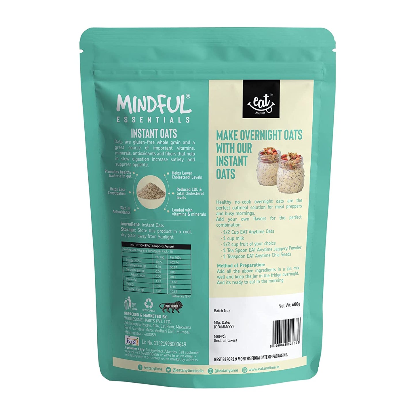 Instant Plain Oats Online - EAT Anytime
