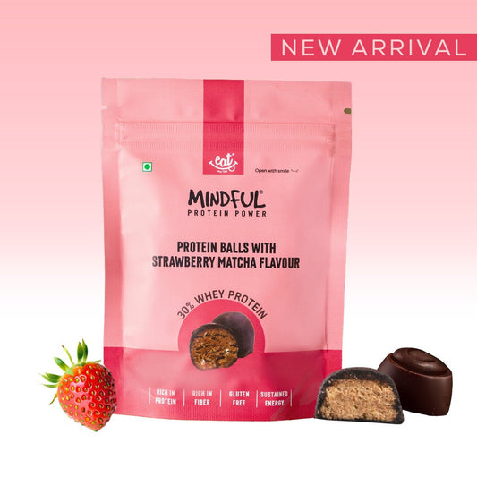Strawberry Matcha Protein Truffles